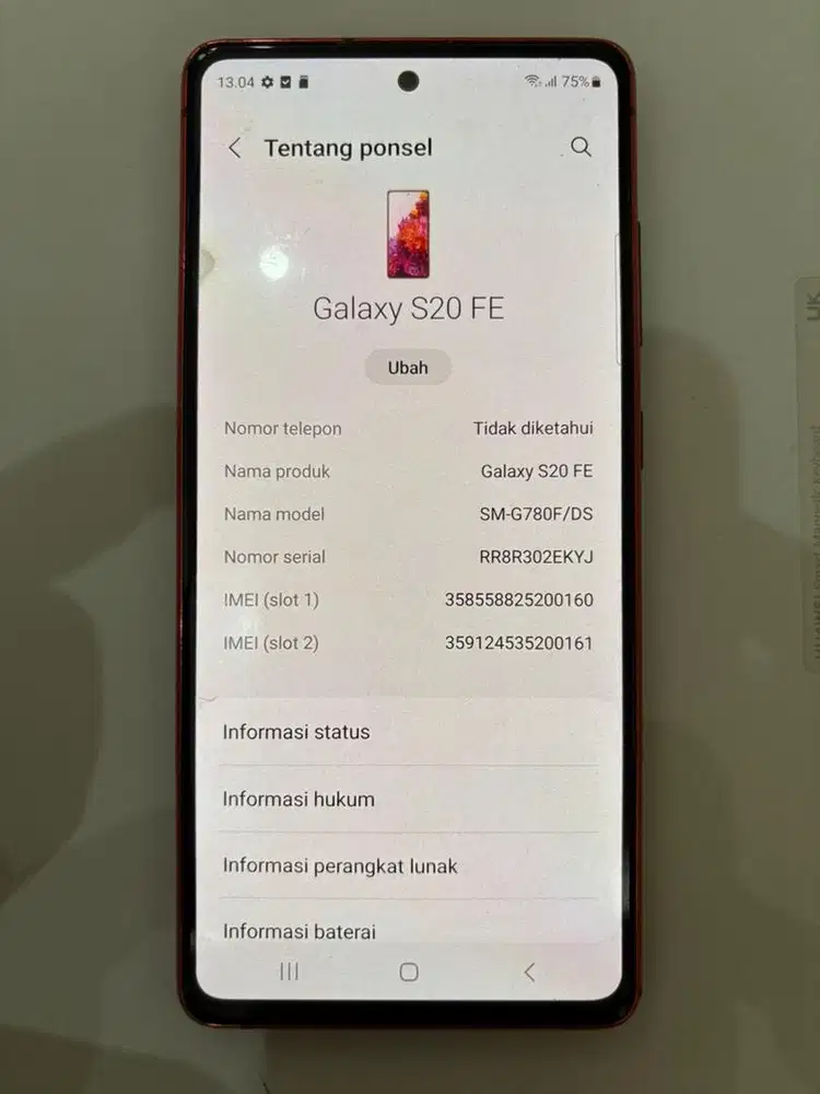Jual Murah HP Samsung  S20FE
