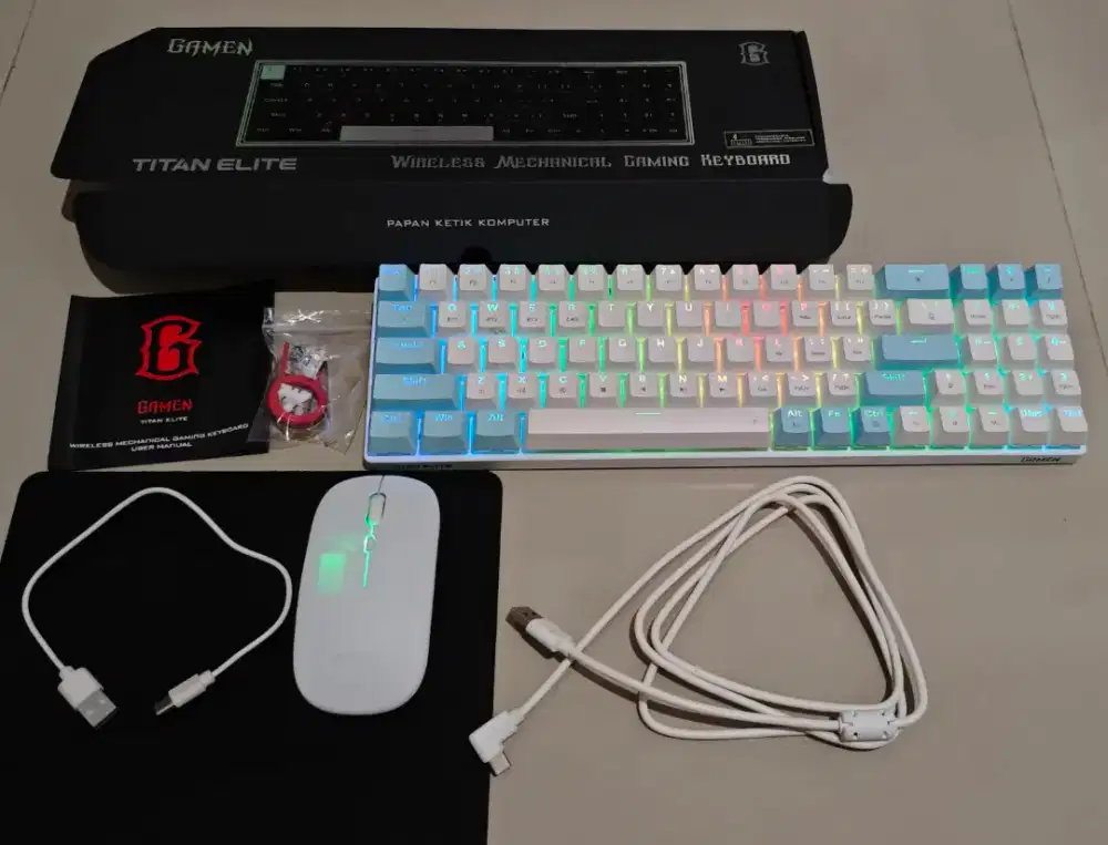 Jual Titan Elite Keyboard Wireless 3 Mode + Mouse Gojodog Dual Mode