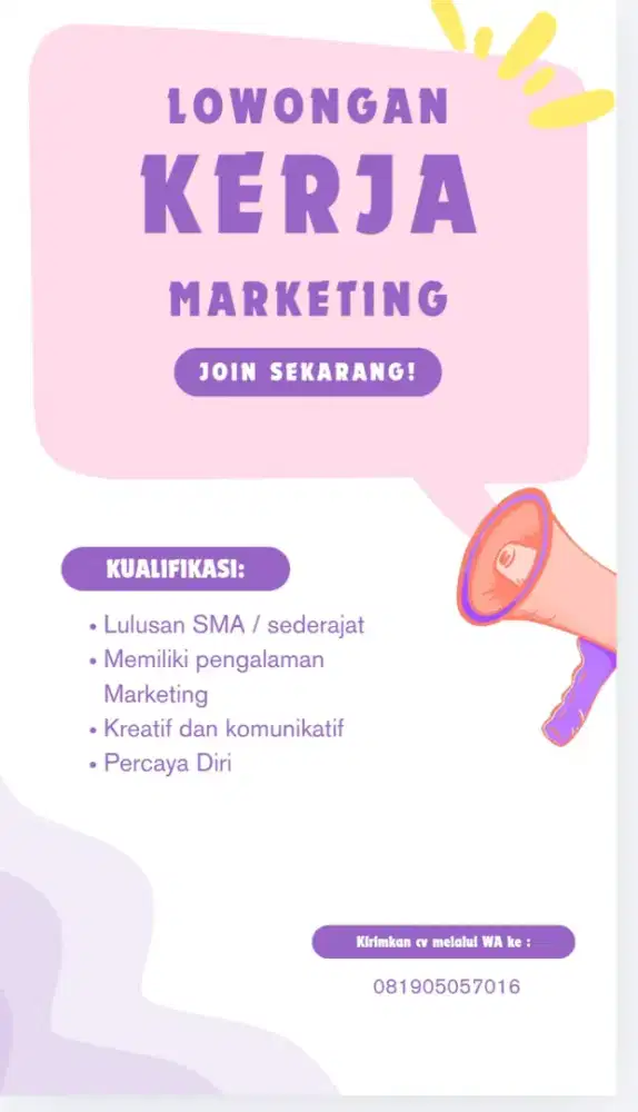 Loker Marketing Terbaik