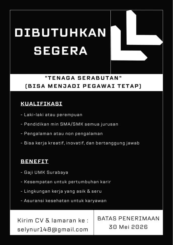 Info loker driver Surabaya