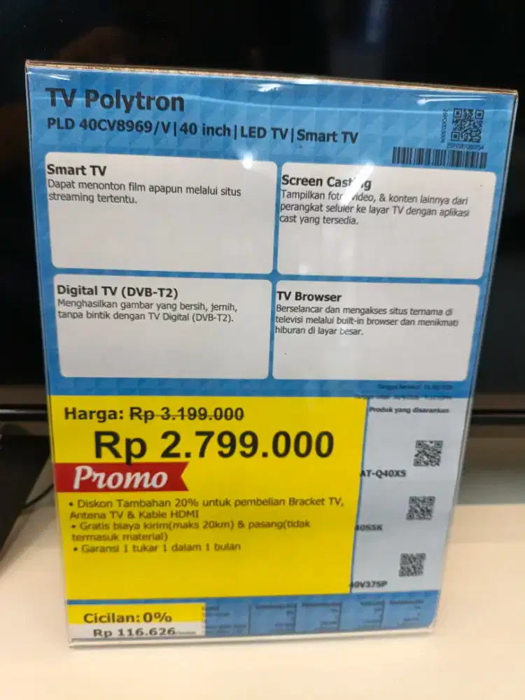 TV Polytron 40 inch , smart tv
