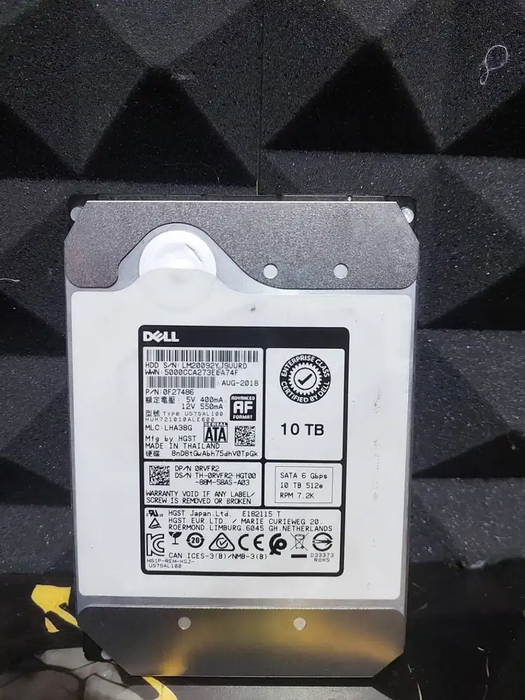 HDD PC 10 Tb 3,5 Inch Merek HGST