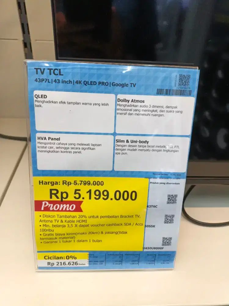 TV TCL 43 Inch , google tv