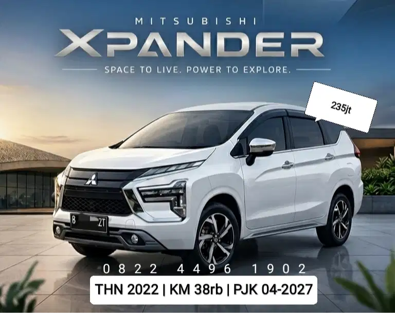 Mitsubishi Xpander Ultimate 2022 Putih - KM Low 38rb, Like New !