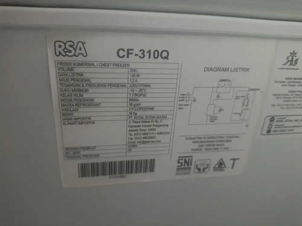 Freezer GEA RSA 318L