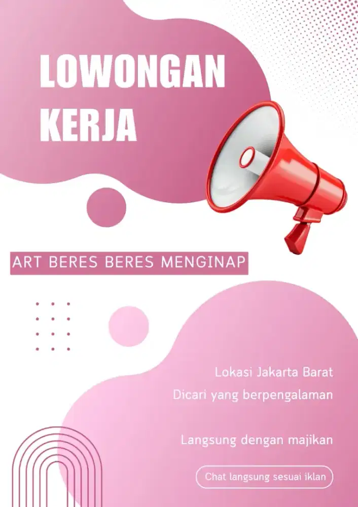LOWONGAN ART BEBERES MENGINAP - JAKARTA BARAT