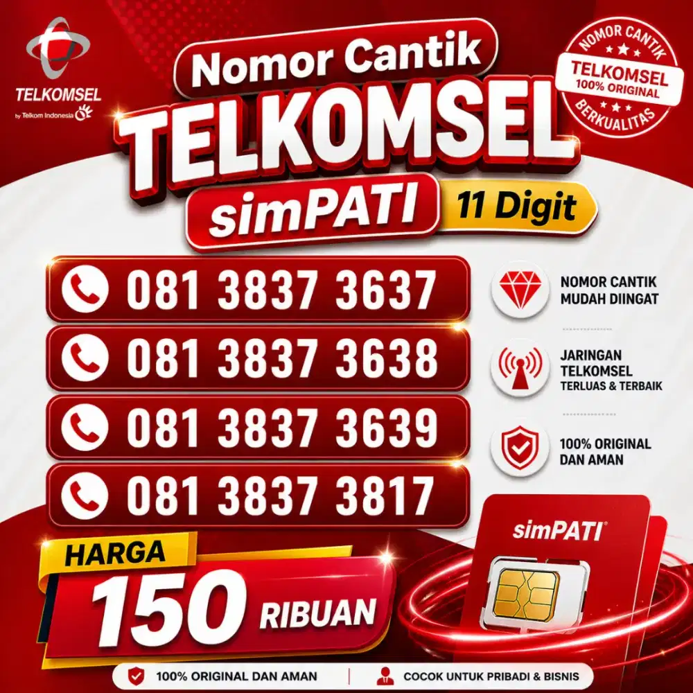Nomor cantik 11 digit simpati telkomsel