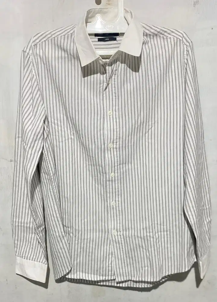 [ PRELOVED ] || Kemeja Salur Lengan Panjang