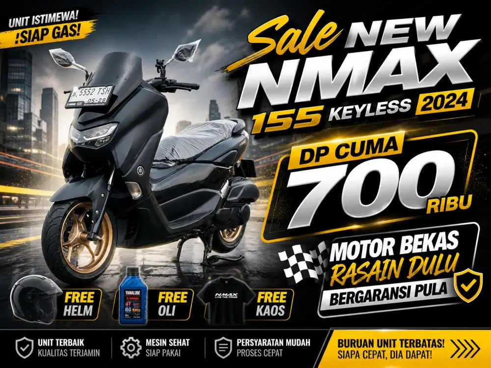 [DP 700 RIBU] NEW NMAX 155 KEYLESS 2024 Dijamin Pasti Bagus