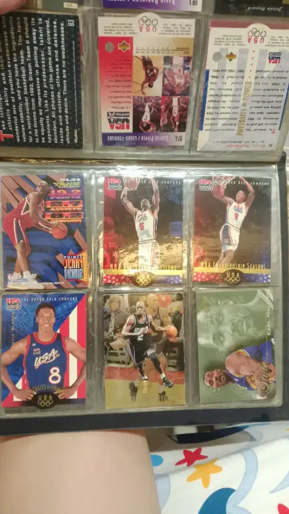 Kartu Upper deck 1991, topps, hoops dan lain lain