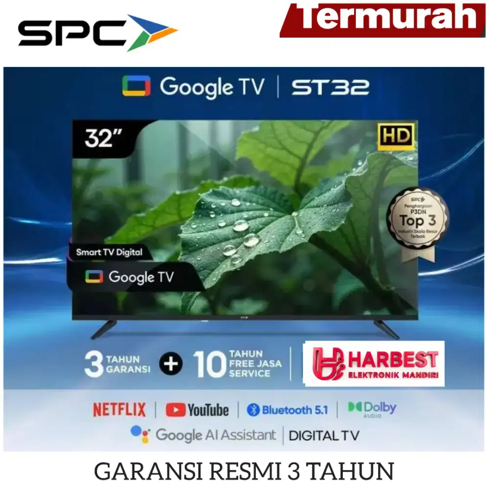 SPC Google TV 32 Inch ST32K Low Watt 56W Dolby Audio Google Assistant
