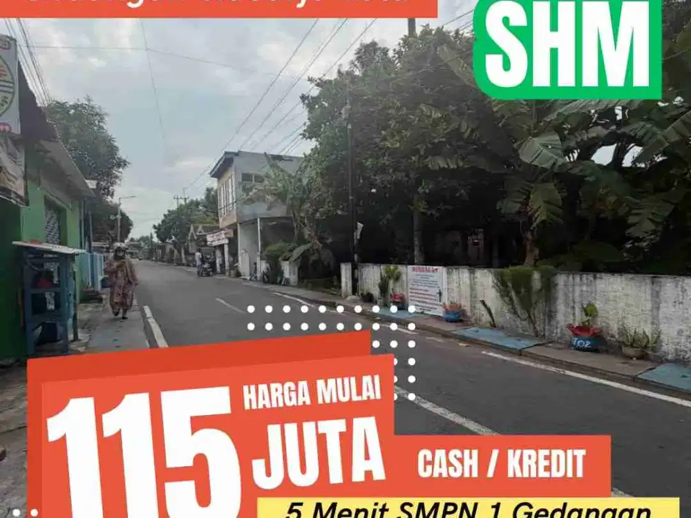 Sisa 16 Tanah Kavling Murah siap Bangun di Nol Jalan Aspal Kragan, Gedangan, Sda