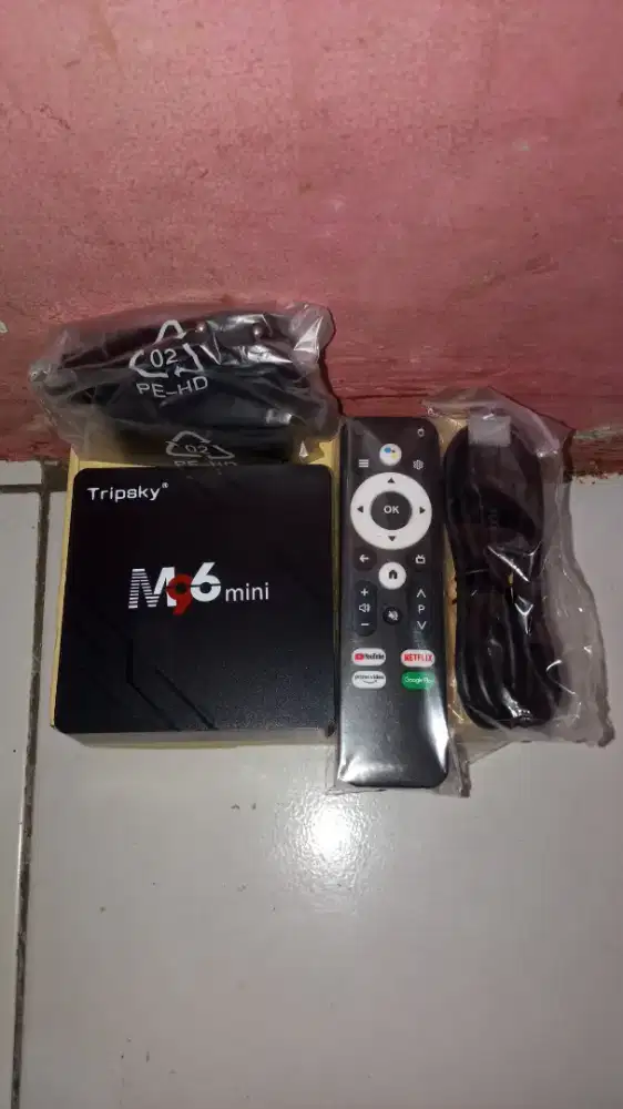 ANDROID BOX M96 TRIPSKY ORIGINAL RAM 4/32GB BISA PERINTAH SUARA