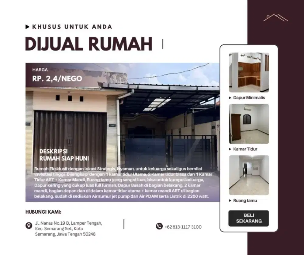 DIJUAL RUMAH TERMURAH DI SEMARANG