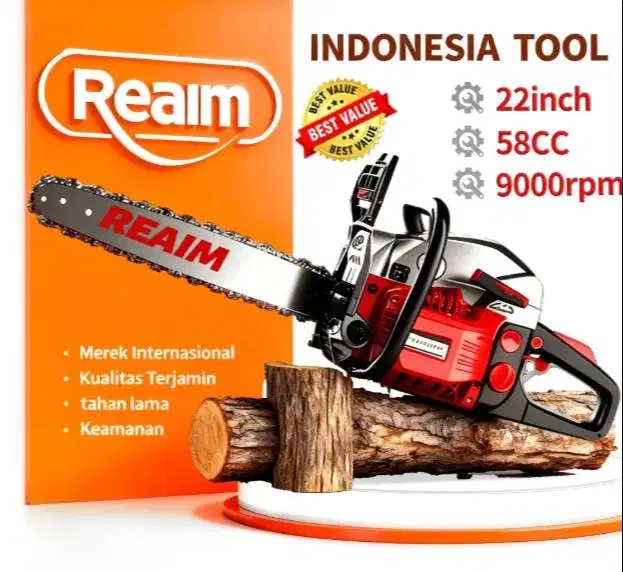 Gergaji Mesin 58CC 22Inch Chainsaw 2tak - Dijual Salah Beli Ukuran