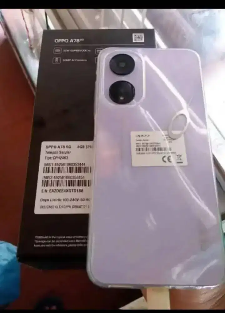 Jual hp Oppo a78 5G pemakaian 3 bulqn