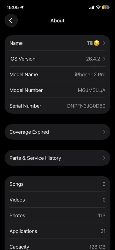 Iphone 12 Pro 128 Gb inter surabaya