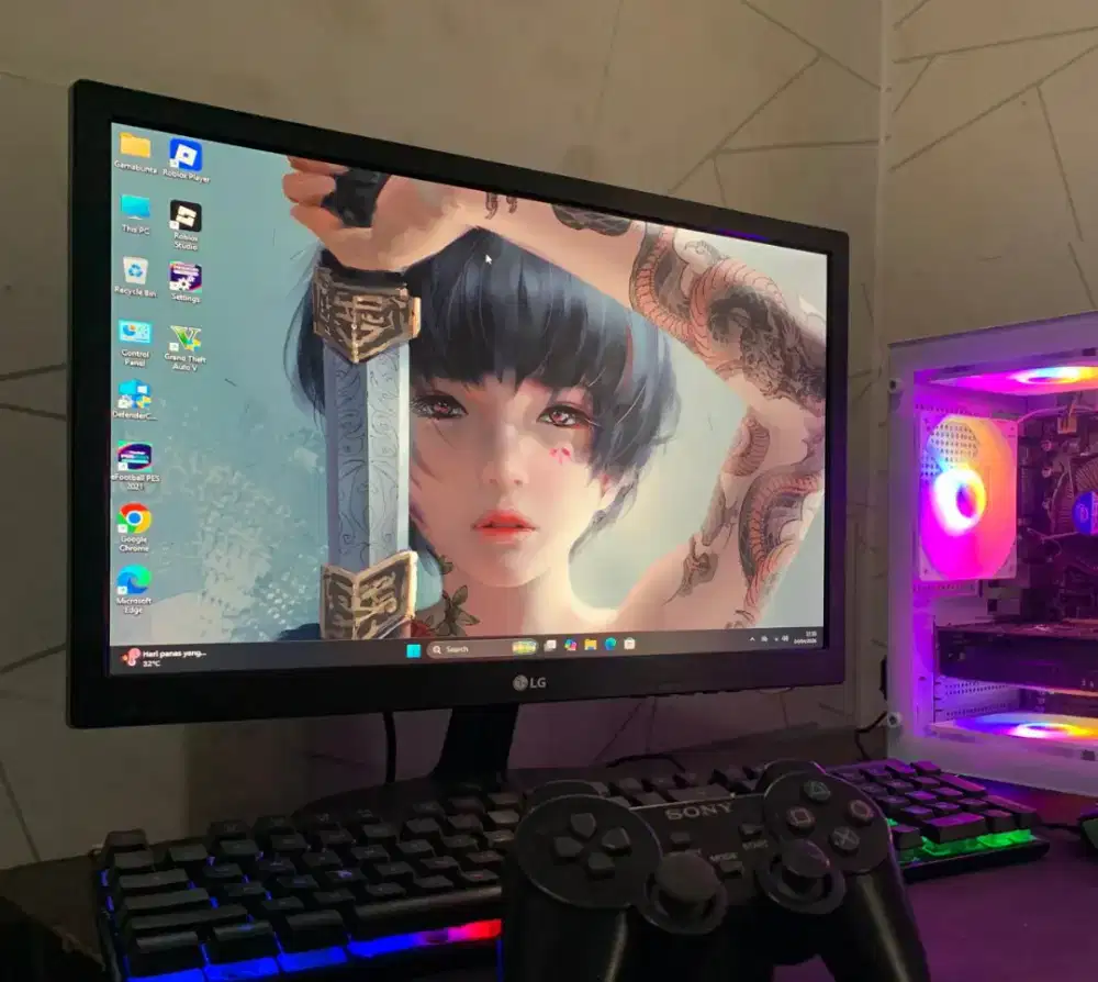 Monitor LG 20inch minus sehelai