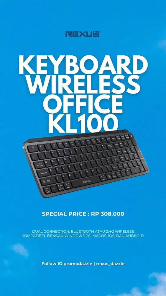 Keyboard bluetooth rexus KL150