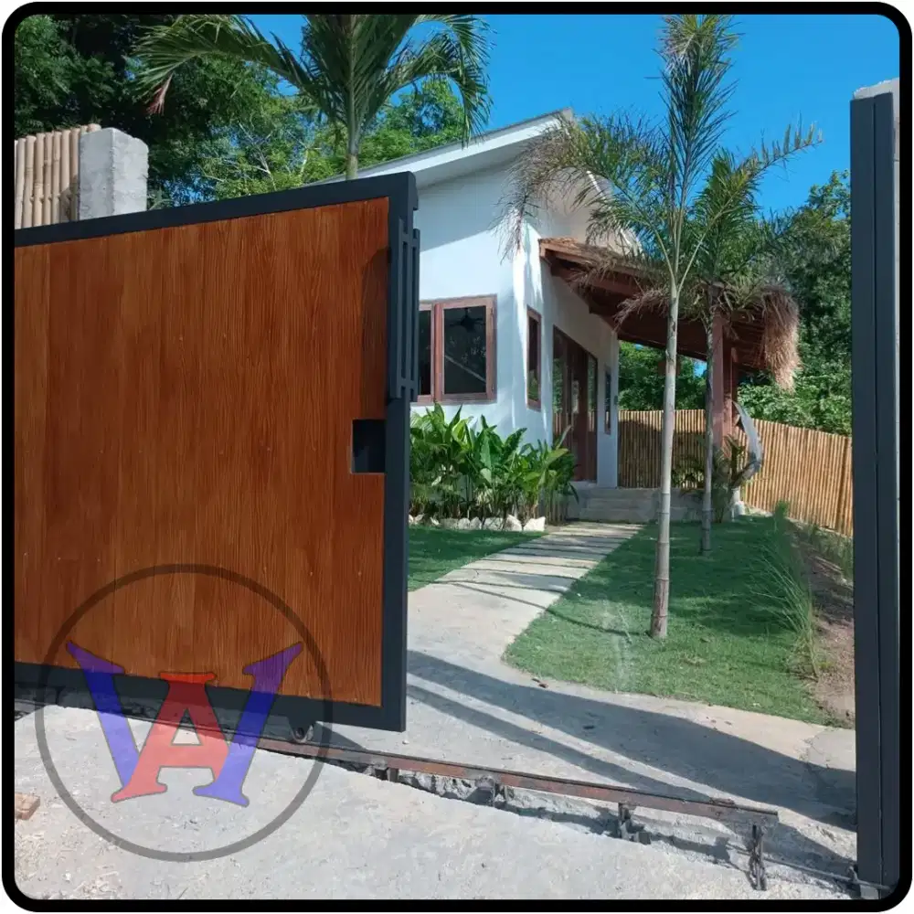Gerbang Woodplank,  Gerbang Minimalis, Gerbang Rumah, Gerbang GRCPlank