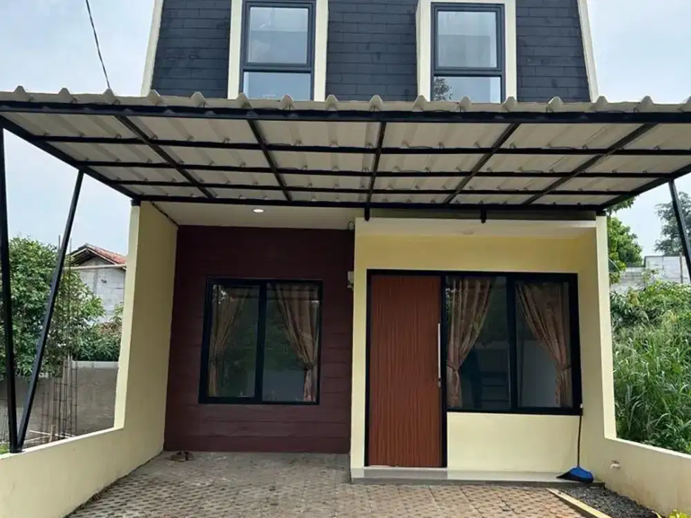Rumah 1.5 lantai mezanine desain modern 15 menit ke stasiun citayam
