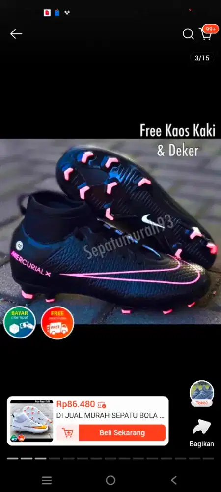Jual sepatu bola murah