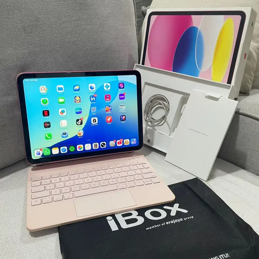 Jual ipad gen 10 IBOX 64gb include floating keyboard