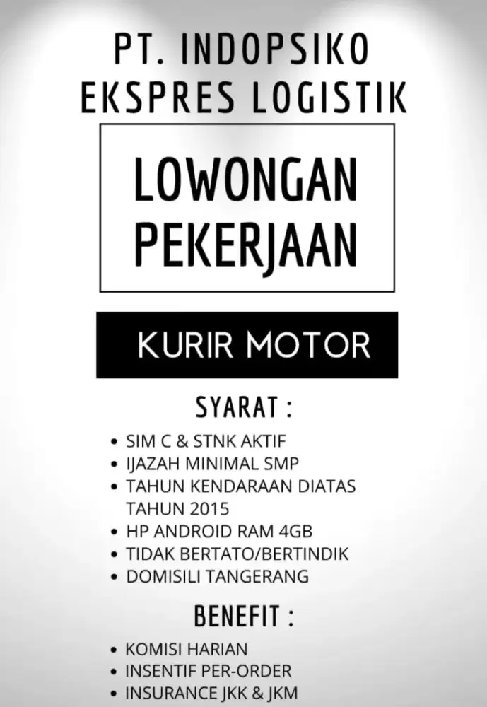 INFO LOWONGAN KERJA