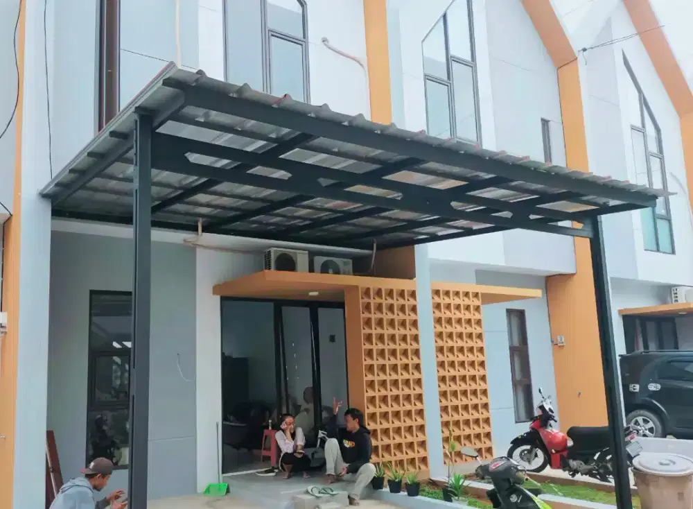 Kanopi baja ringan dan garasi