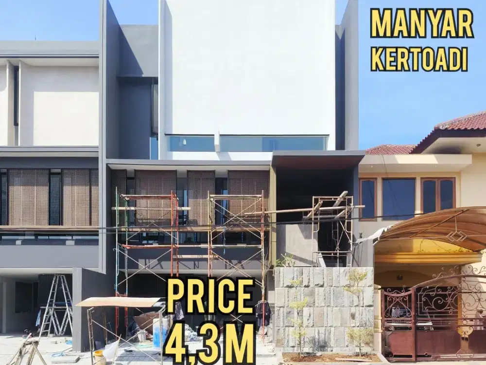 ‼️MEWAH GRESS‼️RUMAH BARU di MANYAR KERTOADI JALAN UTAMA. DEKAT KLAMPIS, MERR, SEMOLOWARU, NGINDEN, KERTAJAYA, DHARMAHUSADA, GALAXY MALL, ITS, UNAIR,