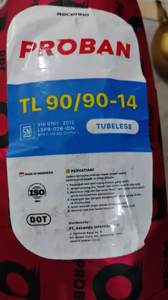 Ban proban 90/90-14 baru. Salah beli