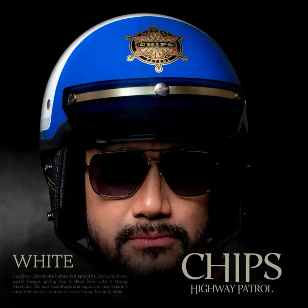 Helm Cargloss Highway Patrol ala CHIPS