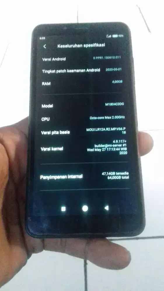 REDMI 6 RAM 4/64 GB