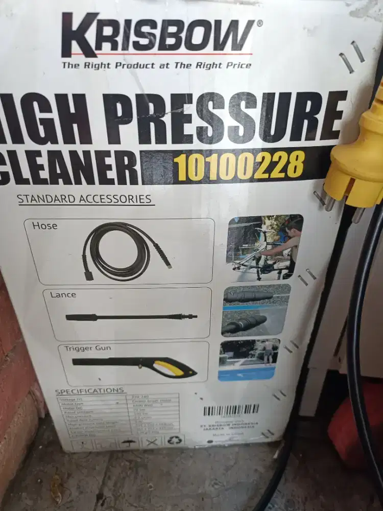 Mesin semprot air tekanan tinggi High Presure Krisbow 100 bar