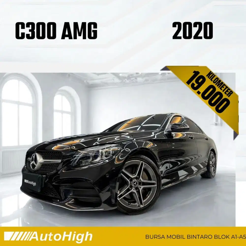 DP10% [Km19.000] C300 AMG 2020 Black Reg 2021 #AUTOHIGH