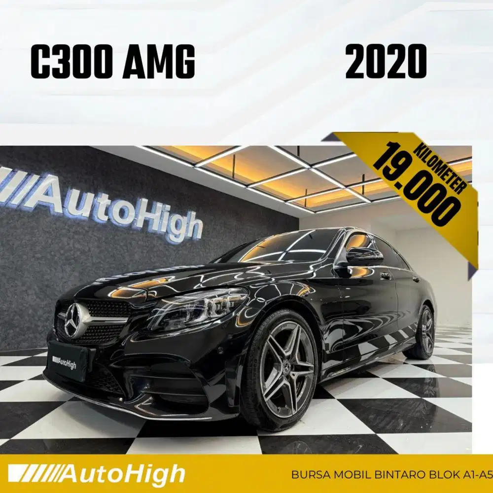 DP10% [Km19.000] C300 AMG 2020 Black Reg 2019 #AUTOHIGH