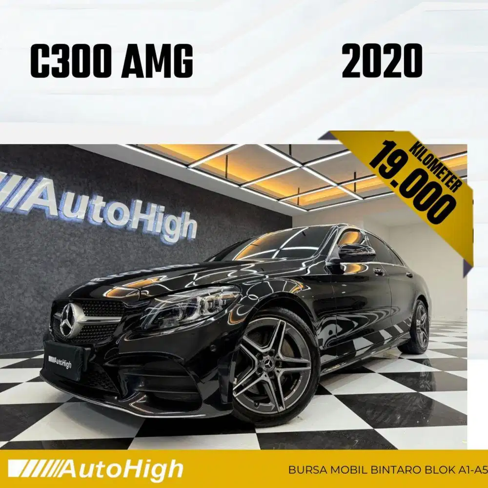 DP10% [Km19.000] C300 AMG 2020 Black Reg 2021 #AUTOHIGH