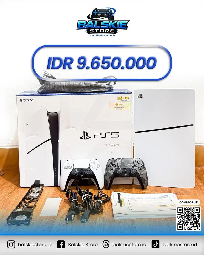 PS5 SLIM DISC 1TB FULL GAME GARANSI RESMI SONY INDONESIA