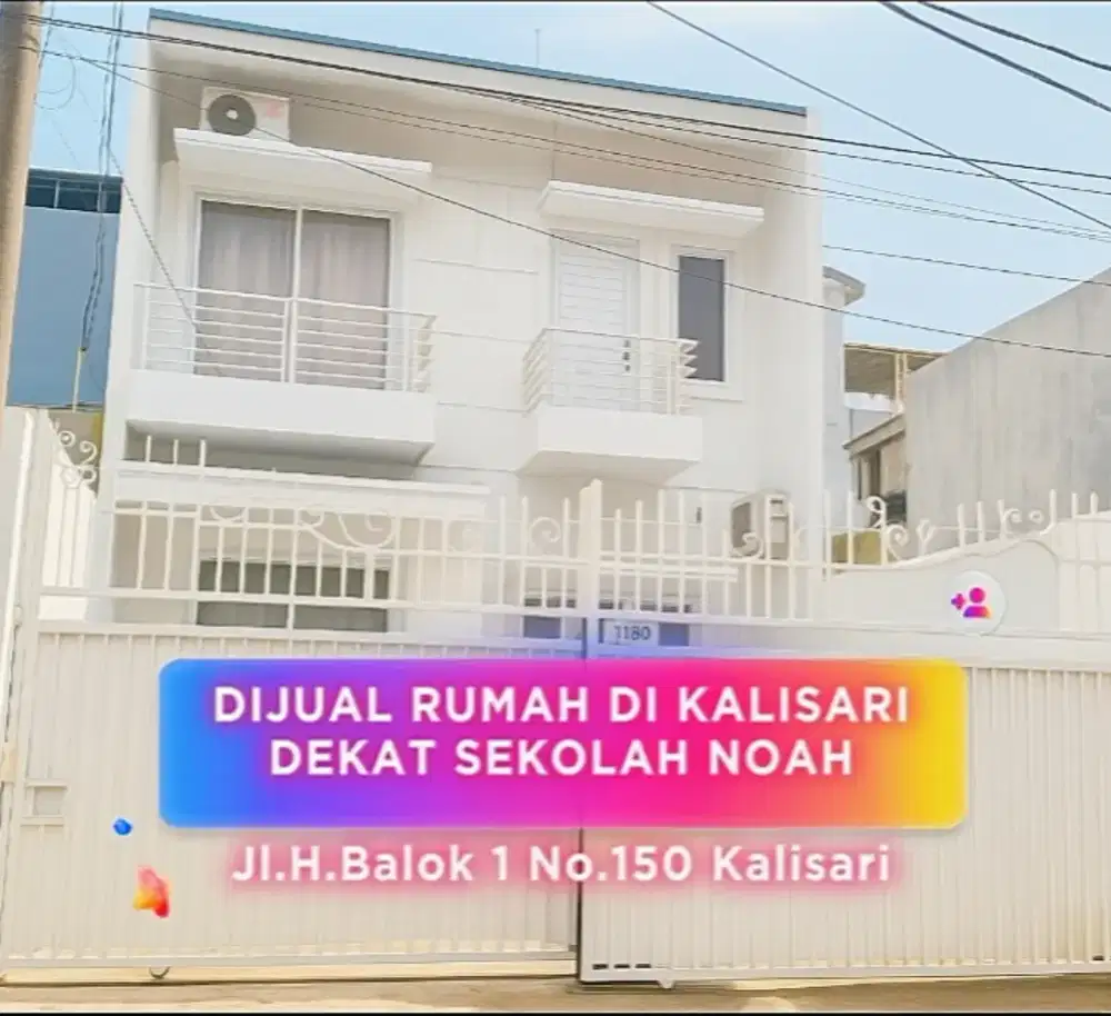 Dijual Rumah Di Kalisari Dekat Sekolah NOAH, 2 LT 4 KT 3 KM