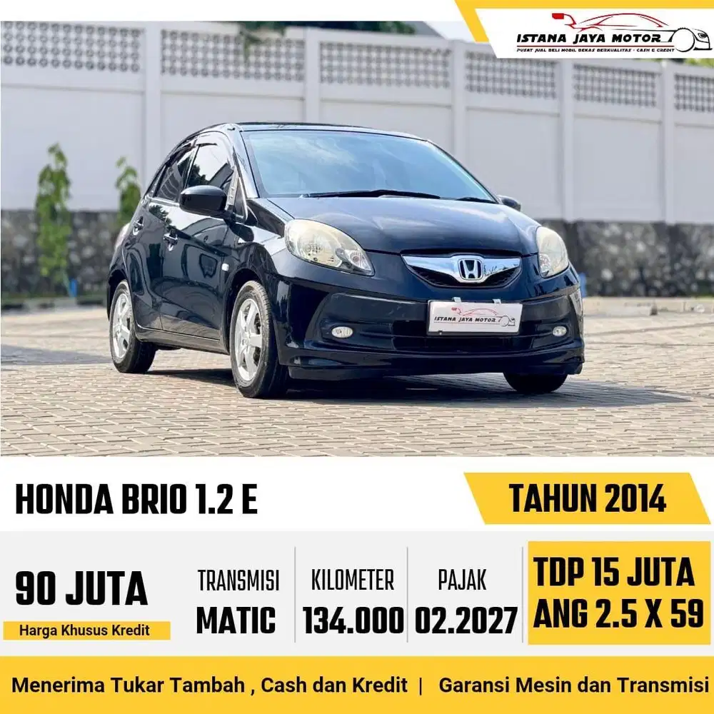 KONDISI TERAWAT !! Honda Brio 1.2 E Automatic 2014 Hitam