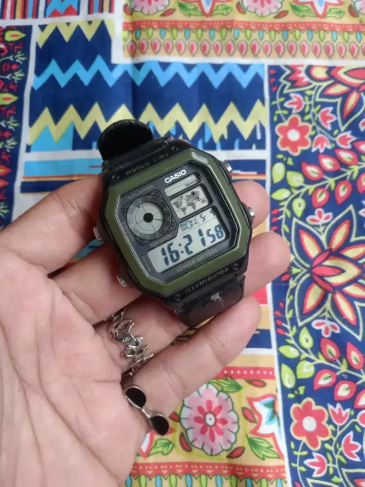 Jual Jam Casio Ae-1200WHB Black Army