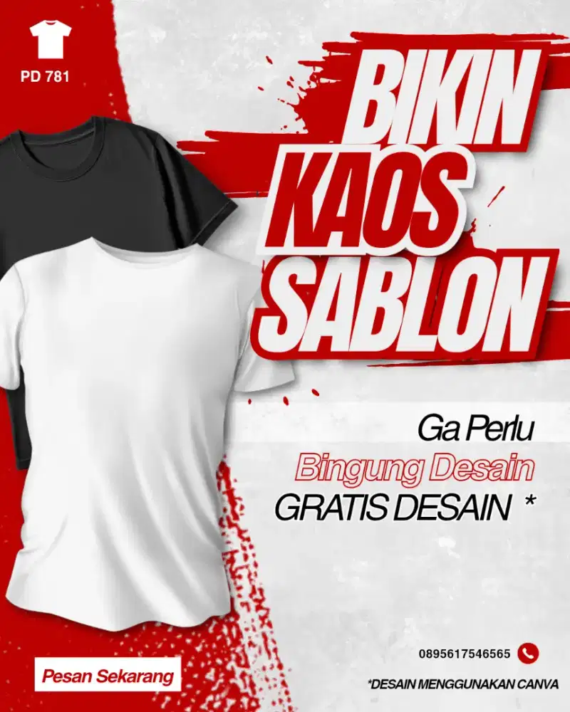 Terima jasa sablon kaos custom