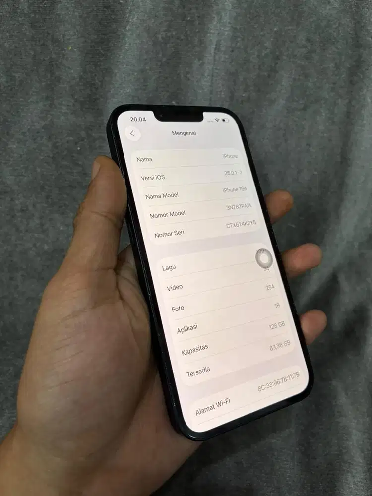 iphone 16e 128 black garansi resmi