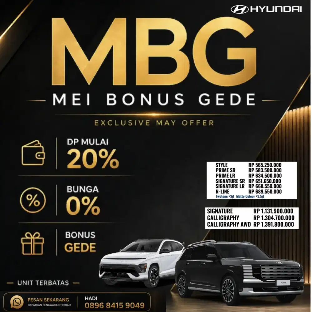 ready stock hyundai kona prime long range kredit cash signature n-line