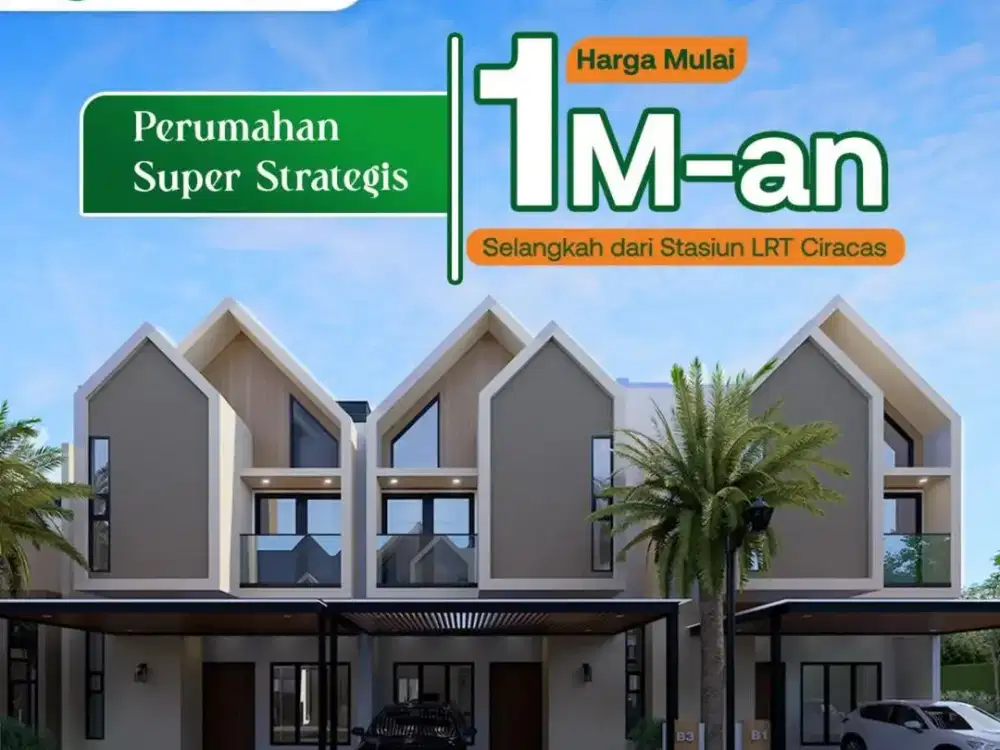 Rumah mewah pinggir jalan raya penganten ali samping LRT Ciracas Legalitas SHM