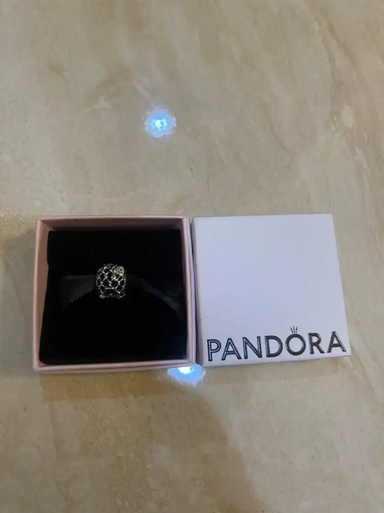 Charm Pandora Openwork Chain Link Padlock