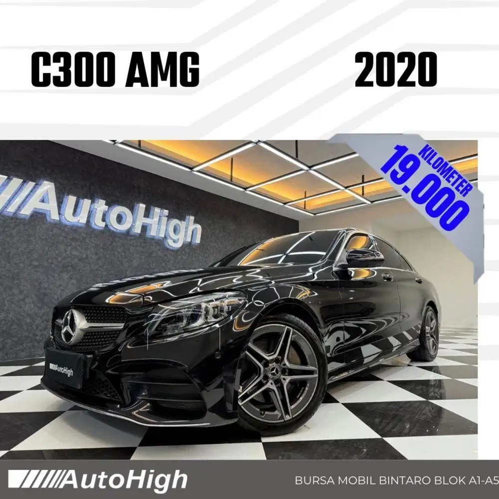 DP10% [Km19.000] C300 AMG 2020 Black Reg 2019 #AUTOHIGH
