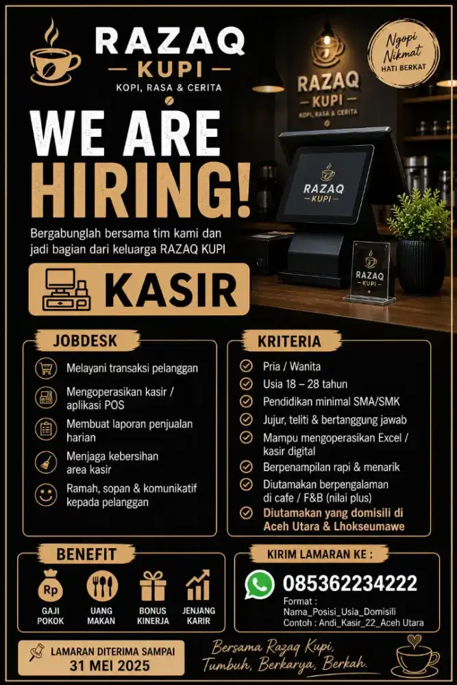 Lowongan Kerja Kasir