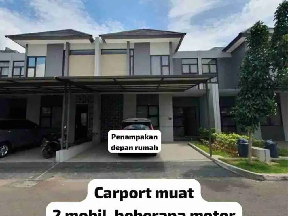 Rumah mewah 2 lantai LT 160 LB 150 KT 4+1 dan KM 4+1 semi furnished di granwisata bekasi
