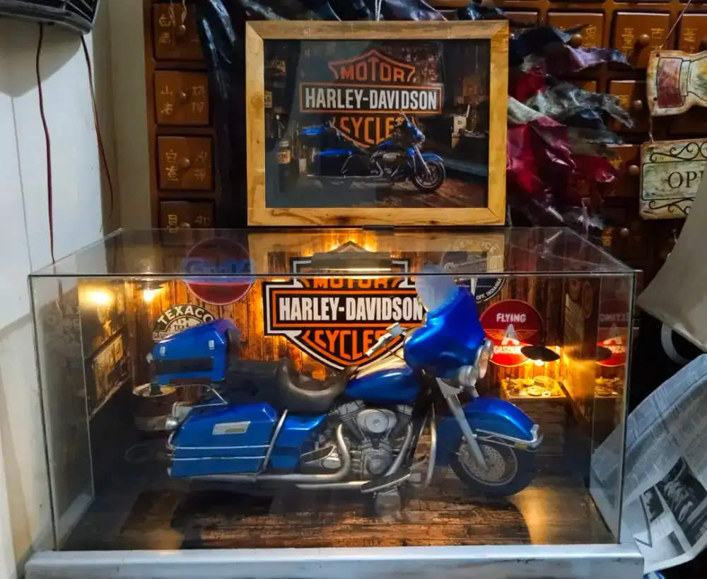 Hiasan diorama harley 80 cm jumbo vintage lawas antik